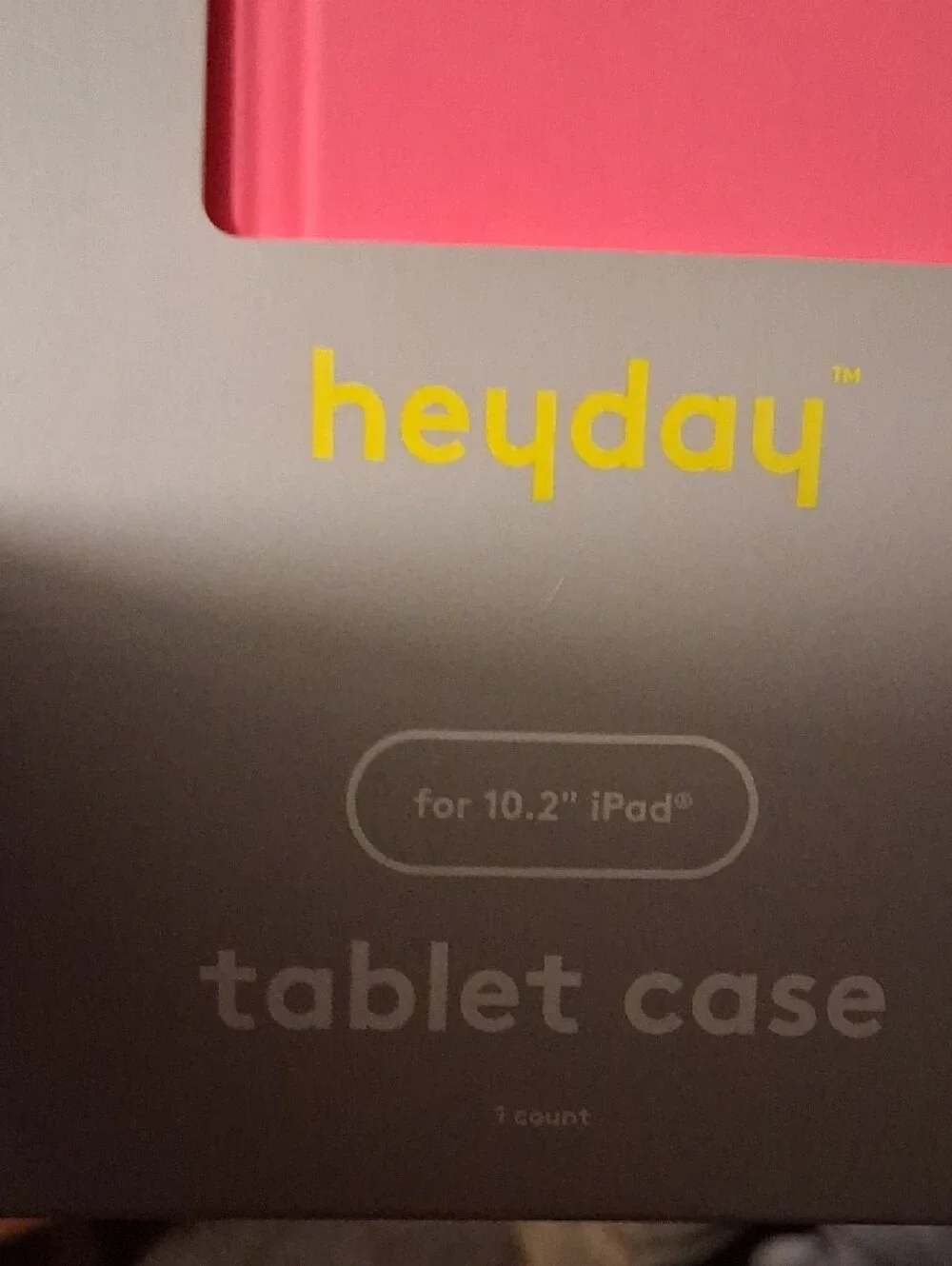 heyday Coral Pink Tablet Case with Tri-Fold Stand
